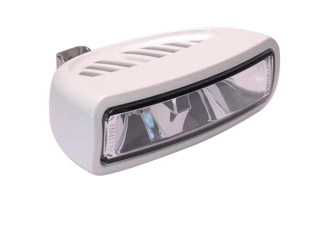 101710 – LUMITEC Spotlight, 12 Watt LED White Rectangular Housing Red/ Green/ Blue/ White Bracket Mount